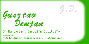 gusztav demjan business card
